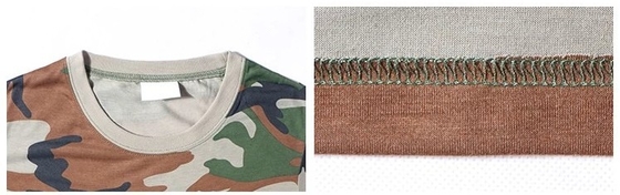 100% bawełna wojskowa koszulka taktyczna Ripstop Camo Army T Shirt