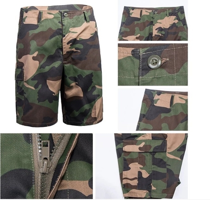 Antystatyczne wojskowe krótkie spodnie z czystej bawełny w kamuflażu dżungli
