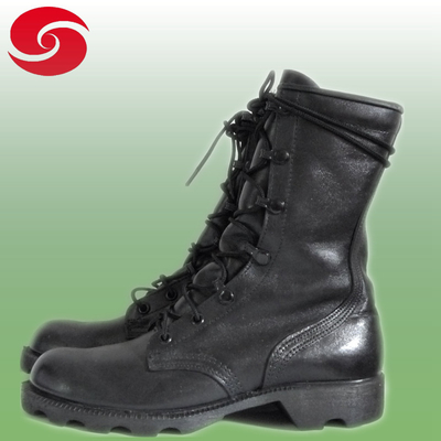 Bojowe buty taktyczne Oryginalne skórzane czarne buty Męskie gumowe podeszwy 6 &quot;8&quot; wysokości