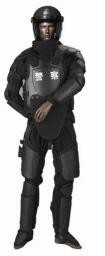 Policja Full Body Armor Anti Riot Suit Black Safety For Special Force