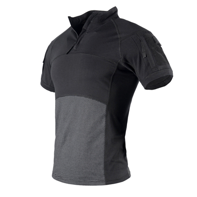 T-shirt żaba krótkie rękawy sporty na świeżym powietrzu kemping T-shirt taktyczny krótkie rękawy z kieszeniami na ramieniu
