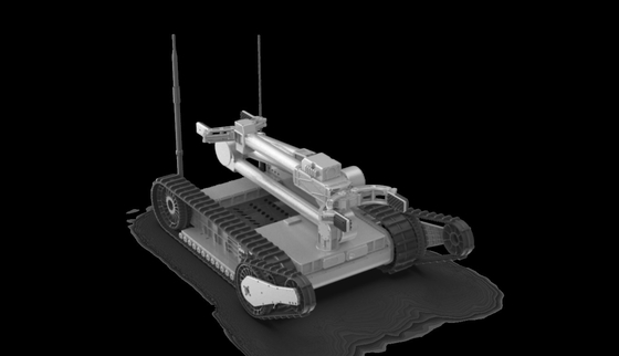 Zdalnie sterowany sterowany robot detonujący materiał wybuchowy, pojazd detonujący materiał wybuchowy na terenie