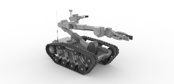 Duży inteligentny wielofunkcyjny robot do usuwania materiałów wybuchowych