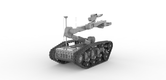 Duży inteligentny wielofunkcyjny robot do usuwania materiałów wybuchowych