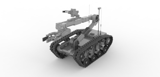 Duży inteligentny wielofunkcyjny robot do usuwania materiałów wybuchowych
