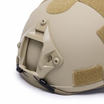 FAST Kask balistyczny NIJ IIIA Basykot ochronny Kevlar Taktyczny Duży Kask High Cut Khaki