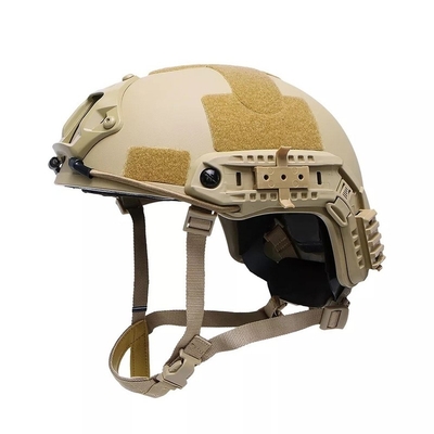 FAST Kask balistyczny NIJ IIIA Basykot ochronny Kevlar Taktyczny Duży Kask High Cut Khaki