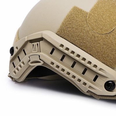 FAST Kask balistyczny NIJ IIIA Basykot ochronny Kevlar Taktyczny Duży Kask High Cut Khaki