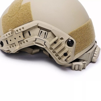 FAST Kask balistyczny NIJ IIIA Basykot ochronny Kevlar Taktyczny Duży Kask High Cut Khaki