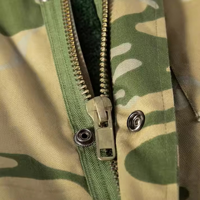 T65/C35 Mężczyźni z tkaniny stałej Wojskowe kurtki i spodnie taktyczne z długimi rękawami ze skórą podzieloną