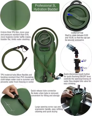 3L Tactical Molle Backpack do jazdy na rowerze Wędrówki Bieganie Alpinizm Worek z wodą