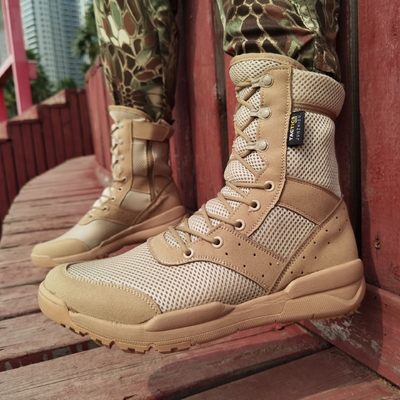 Ultralekkie buty bojowe oddychające czarny kolor piaskowy wysokiego szczytu szkielety bojowe nadmiarowe buty