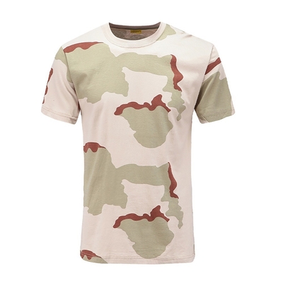Chiny Xinxin Producent kamuflaż okrągła szyja czysta bawełna krótkie rękawy T-shirt treningowy taktyczny