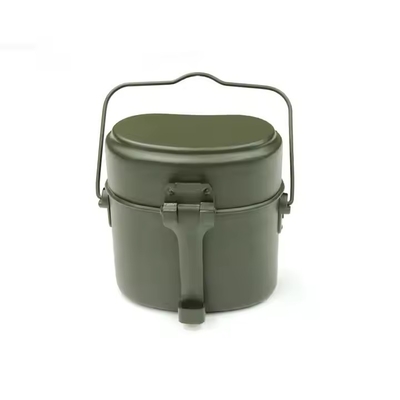 Tactical Canteen Olive Green Aluminium Kettle 3 Piece Lunch Box Tactical Outdoor Gear