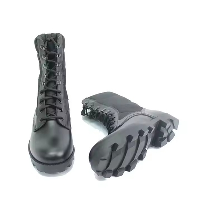 Czarne buty ze skóry pełnoziarnistej buty bezpieczeństwa gumy twarde podeszwy PU prawdziwa skóra buty zewnętrzne dla mężczyzn