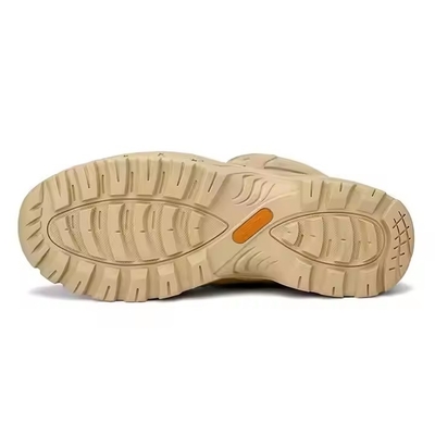 Obuwie taktyczne Solid Khaki Desert Buty turystyczne z materiałem skórzanym Wygodne buty treningowe