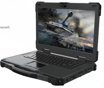 Wojskowe wzmocnienie notebook, wzmocnienie labtop, 14-calowy Single Screen Rugged Portable Laptop
