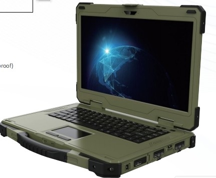 Wojskowe wzmocnienie notebook, wzmocnienie labtop, 14-calowy Single Screen Rugged Portable Laptop