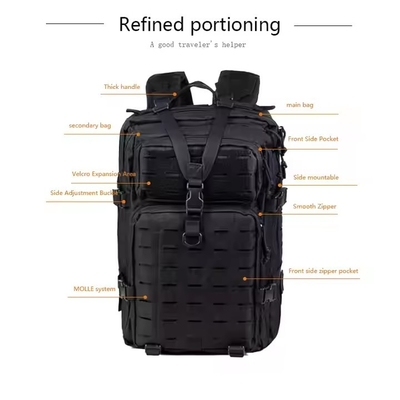 Wielofunkcyjny Wielkiej pojemności na świeżym powietrzu męski Wędkowanie górskie Sport Podróże kempingowe plecak Tactical Assault Backpack
