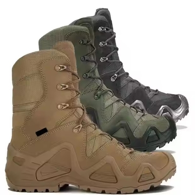 Fabryka Sprzedaż hurtowa wysokiej klasy brązowej skóry sporty na świeżym powietrzu Survival Desert Safety Taktyczne buty bojowe