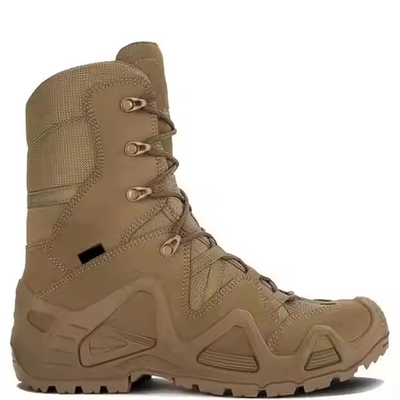 Fabryka Sprzedaż hurtowa wysokiej klasy brązowej skóry sporty na świeżym powietrzu Survival Desert Safety Taktyczne buty bojowe