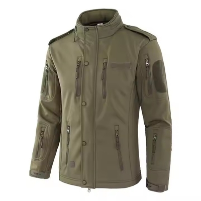 Stosowane męskie sportowe kamuflaże ciepłe zielone wodoodporne czarne treningi na zewnątrz Softshell Polar Fleece Marynarka zimne kurtki taktyczne