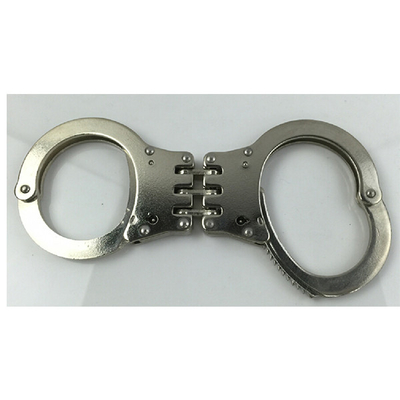 Kajdanki zatrzaskowe Mankiety ze stali nierdzewnej do użytku policyjnego w kolorze srebrnym czarnym